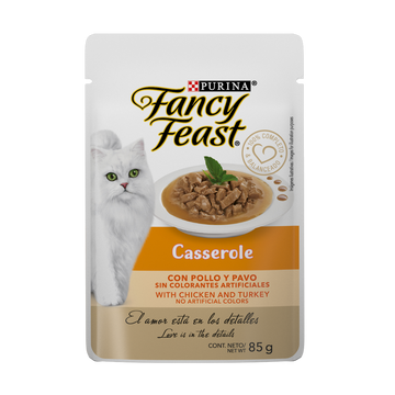 FANCY FEAST - Alimento Húmedo Casserole Pavo Y Pollo Pouch 85 g