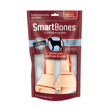 SmartBones Premios En Forma De Hueso Hecho De Pollo Y Vegetales Para Perro - 2 PIEZAS