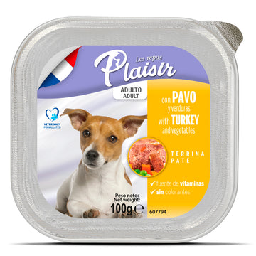 LES REPAS PLAISIR PERRO PATE CON PAVO Y VERDURAS