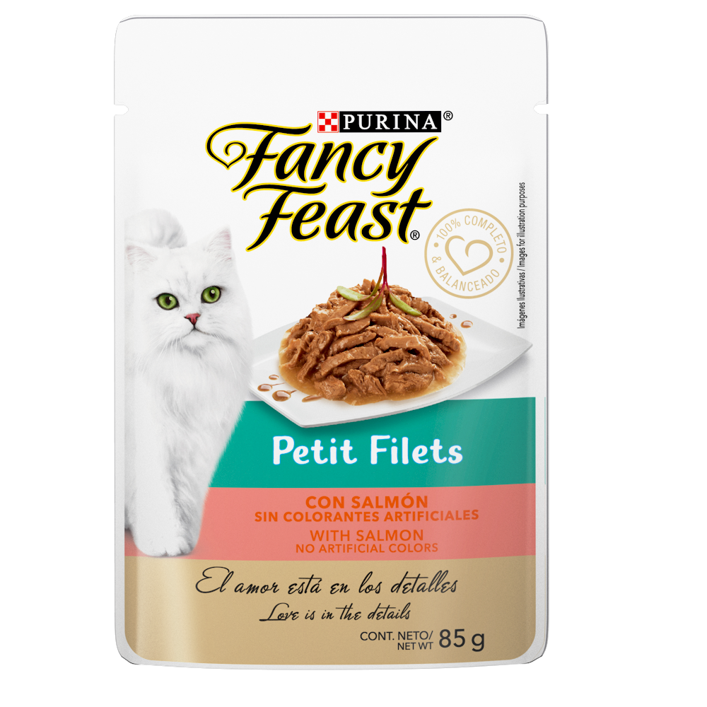 FANCY FEAST - Alimento Húmedo Petit Filete Salmón Pouch 85 g