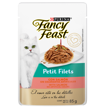 FANCY FEAST - Alimento Húmedo Petit Filete Salmón Pouch 85 g