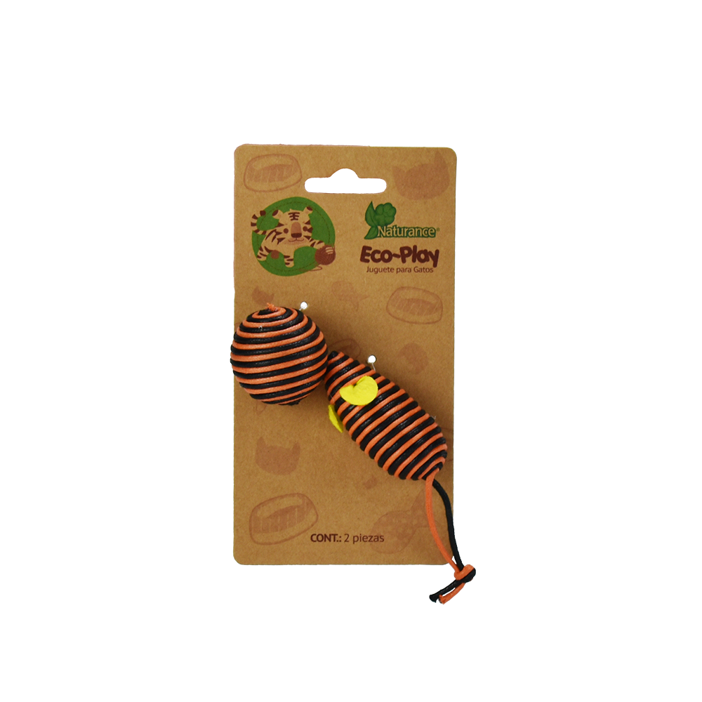 JUGUETE BOLA Y RATON ECOPLAY - 2 PZ FL8244