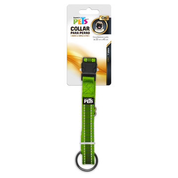 COLLAR CH C/ULTRA GRIP Y BANDAS REFLEJANTES VERDE FL8719