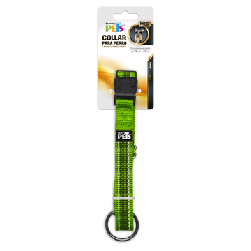COLLAR MED C/ULTRA GRIP Y BANDAS REFLEJANTES VERDE FL8722