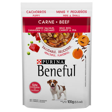 Beneful Pouch De Carne Para Cachorros Minis Y Pequeños 100Gr - Alimento Para Perro