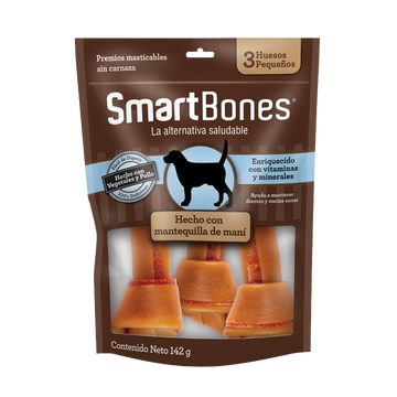 SMARTBONES Huesos Cacahuate CH (3 PZAS) SB0507