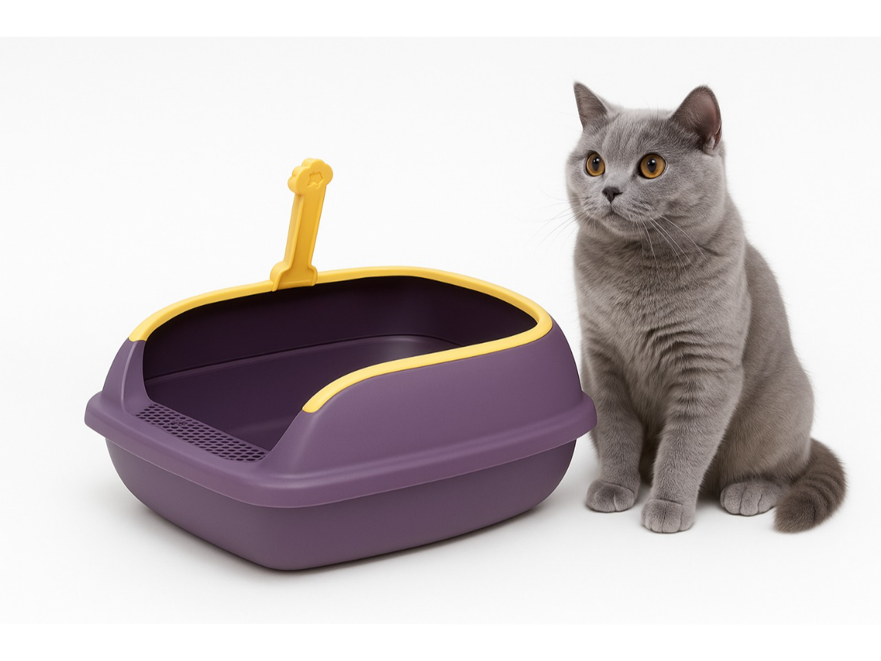 Mr. Wuff Arenero Para Gato CHETO Chico Morado