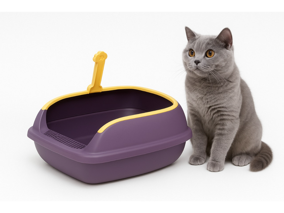 Mr. Wuff Arenero Para Gato CHETO Grande Morado