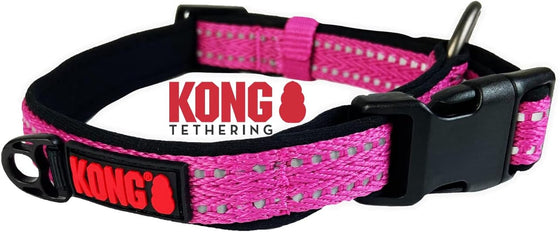 KONG Collar Suave de Nylon Rosa Grande