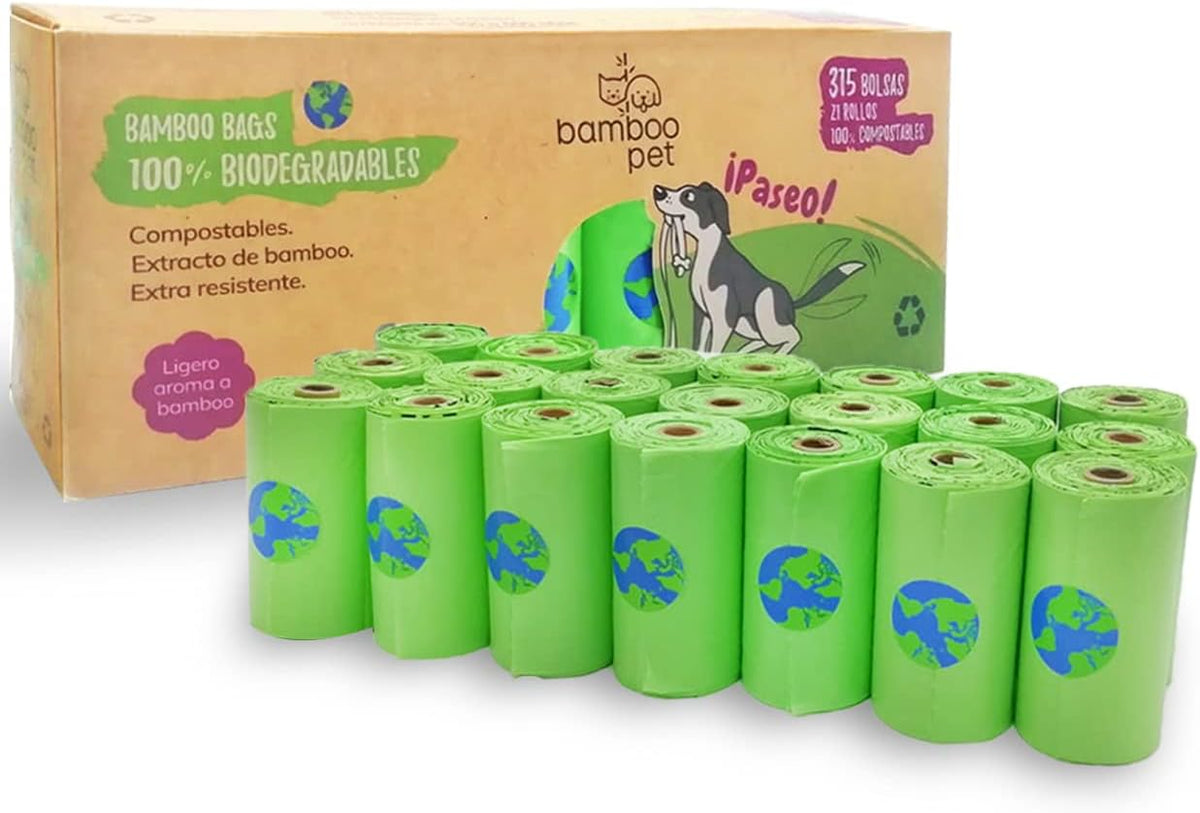 Bamboopet Bolsas Compostables 315 piezas