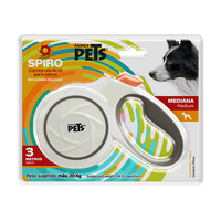 Fancy Pets Correa Retractil Spiro Mediano Blanca