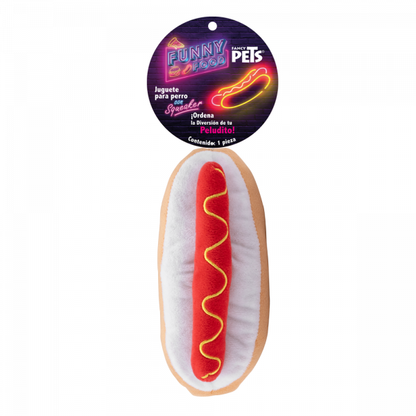 Fancy Pets Juguete Hot Dog Con Squeaker Funny Food
