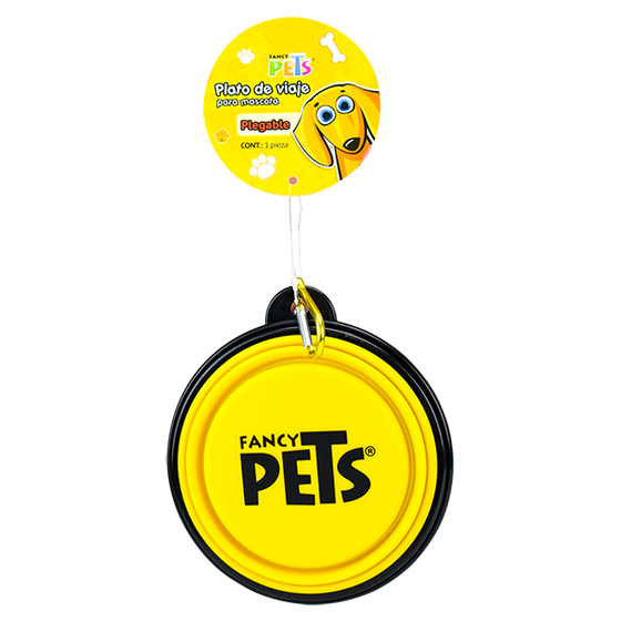 Fancy Pets Plato Plegable Chico Para Viaje