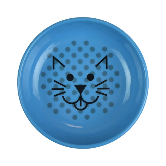 Van Ness Plato Antiderrapante Azul Para Gato