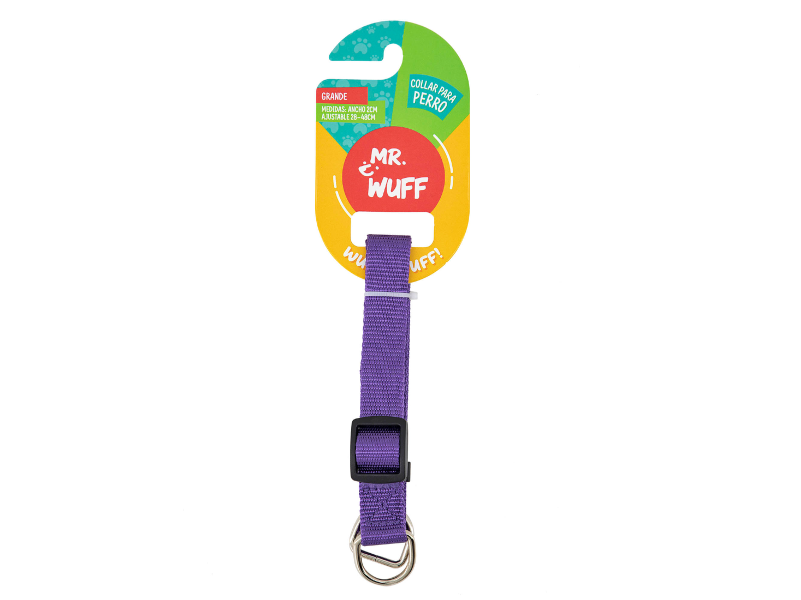 Mr. Wuff Collar Para Perro MORADO EXTRA GRANDE