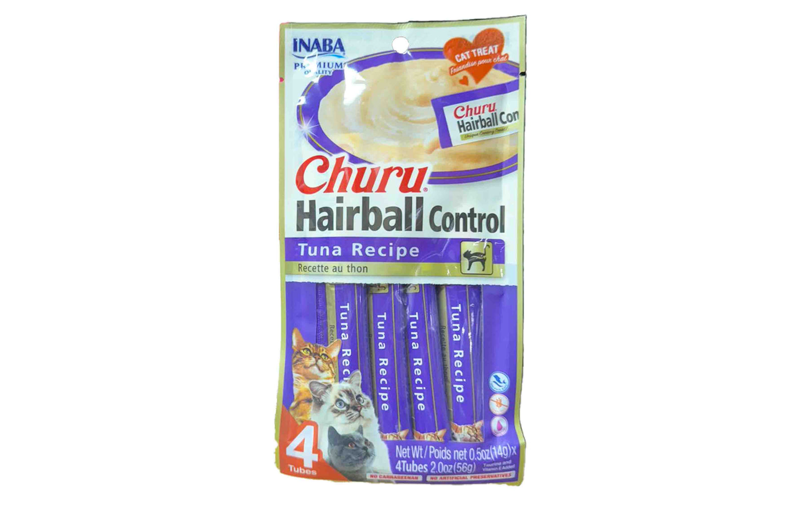 Churu Hairball Control Gato Receta Atun 4 Tubos