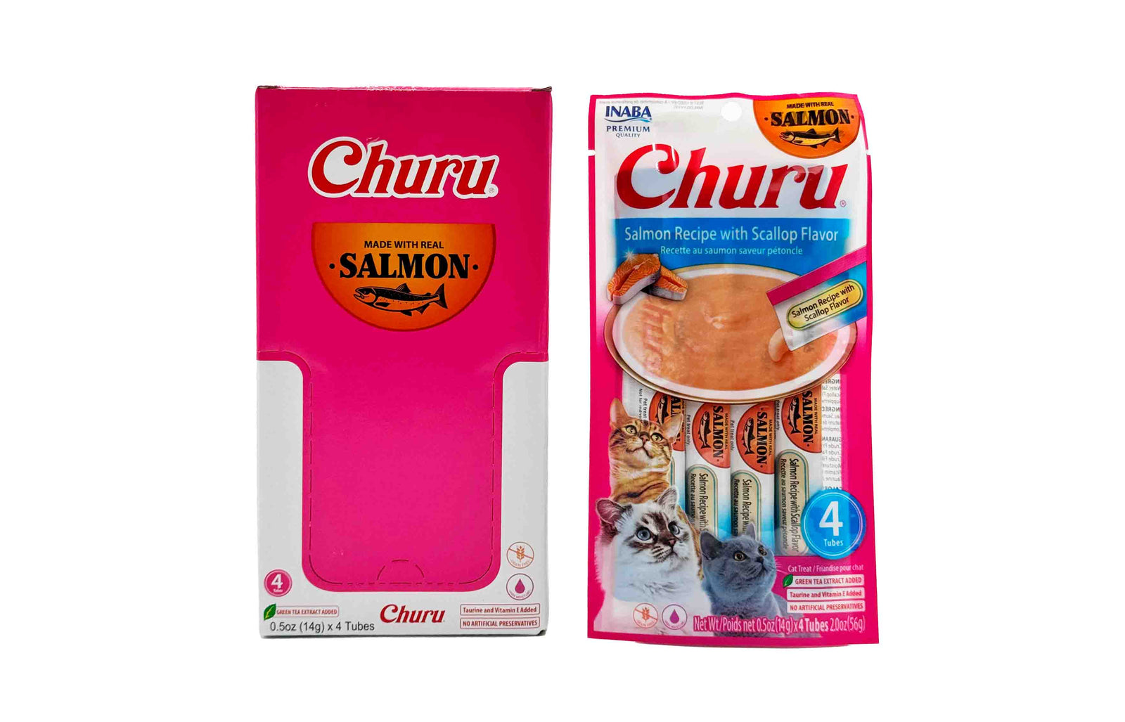 Churu Gato Salmon y Vieira 4 Tubos