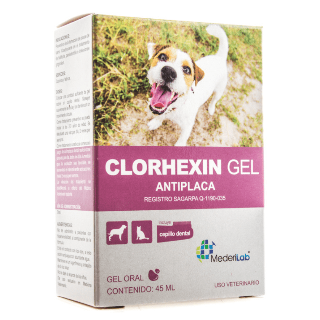Mederilab Clorhexin Gel Oral Antiplaca Perro y Gato 45 ml