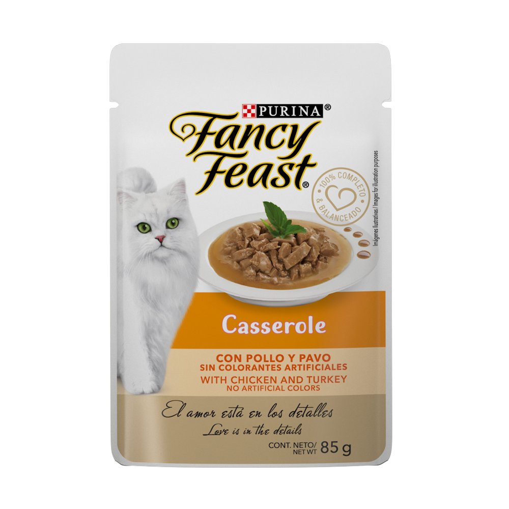 FANCY FEAST - Alimento Húmedo Casserole Pavo Y Pollo Pouch 85 g