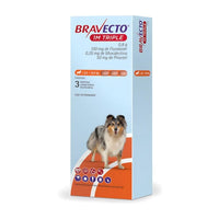 MSD Bravecto 1M Triple Perro 5 a 10 kg 100 mg Caja 3 Tabletas