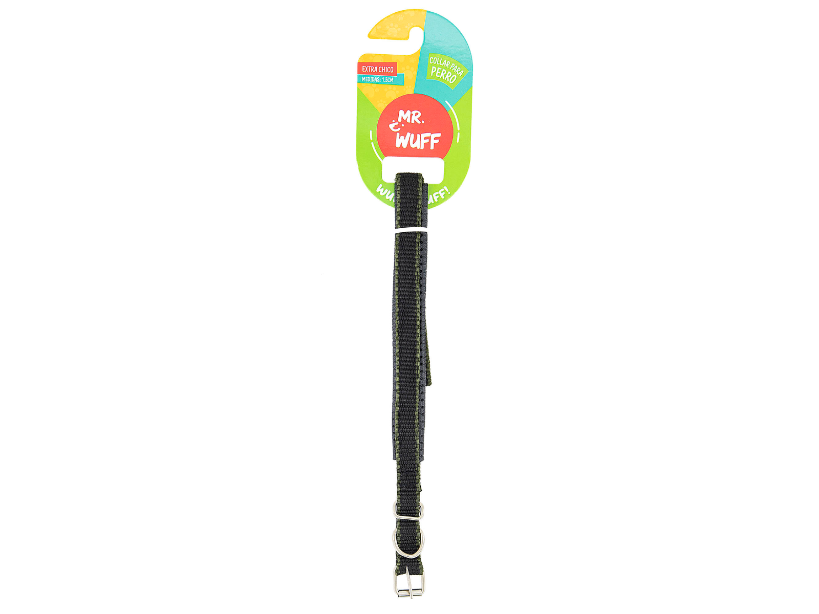 Mr. Wuff Collar Para Perro NEGRO EXTRA GRANDE