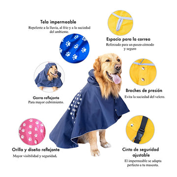 DAKINI - Impermeables para Perro Talla: XL