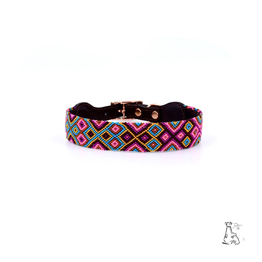 Dakini Collar Artesanal Para Perro Con Acabados de Lujo, Extra Resistente , Talla CH