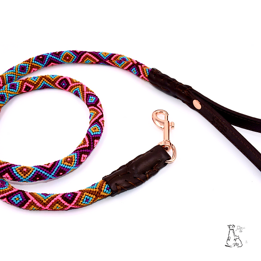 Dakini Collar Artesanal Para Perro Con Acabados de Lujo, Extra Resistente , Talla CH