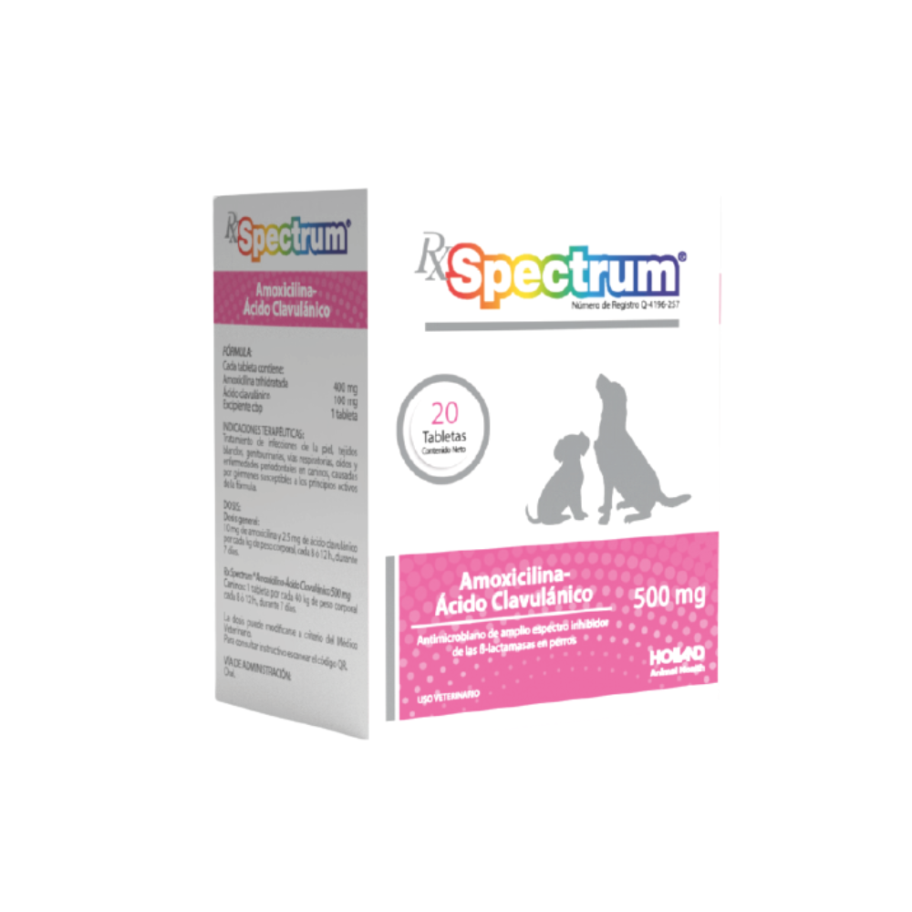 Holland Rx Spectrum Amoxicilina-Acido Clavulanico 500 mg Tableta Pieza