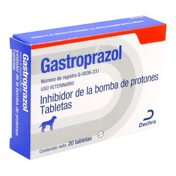 Dechra Gastroprazol Perro y Gato 5 mg 20 Tabletas