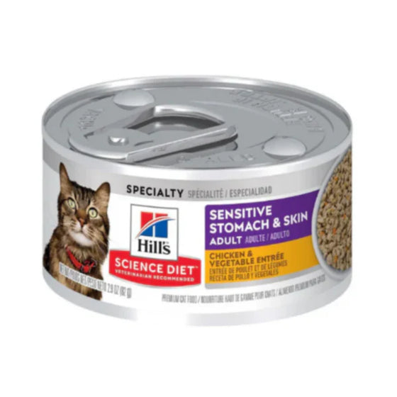 Hill's Science Diet Cat Sensitive Stomach & Skin — Lata 82g