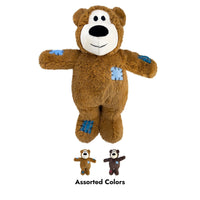 Variantes de color café y chocolate del oso KONG Wild Knots Jumbo con esqueleto de cuerda interno