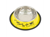 Mr. Wuff Plato Para Perro de Acero inoxidable De color 72 onzas AMARILLO