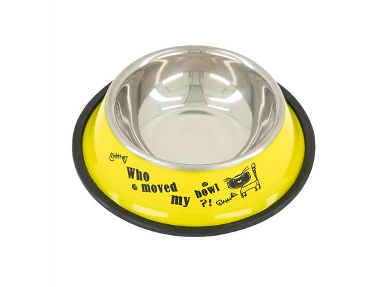 Mr. Wuff Plato Para Perro de Acero inoxidable De color 72 onzas AMARILLO