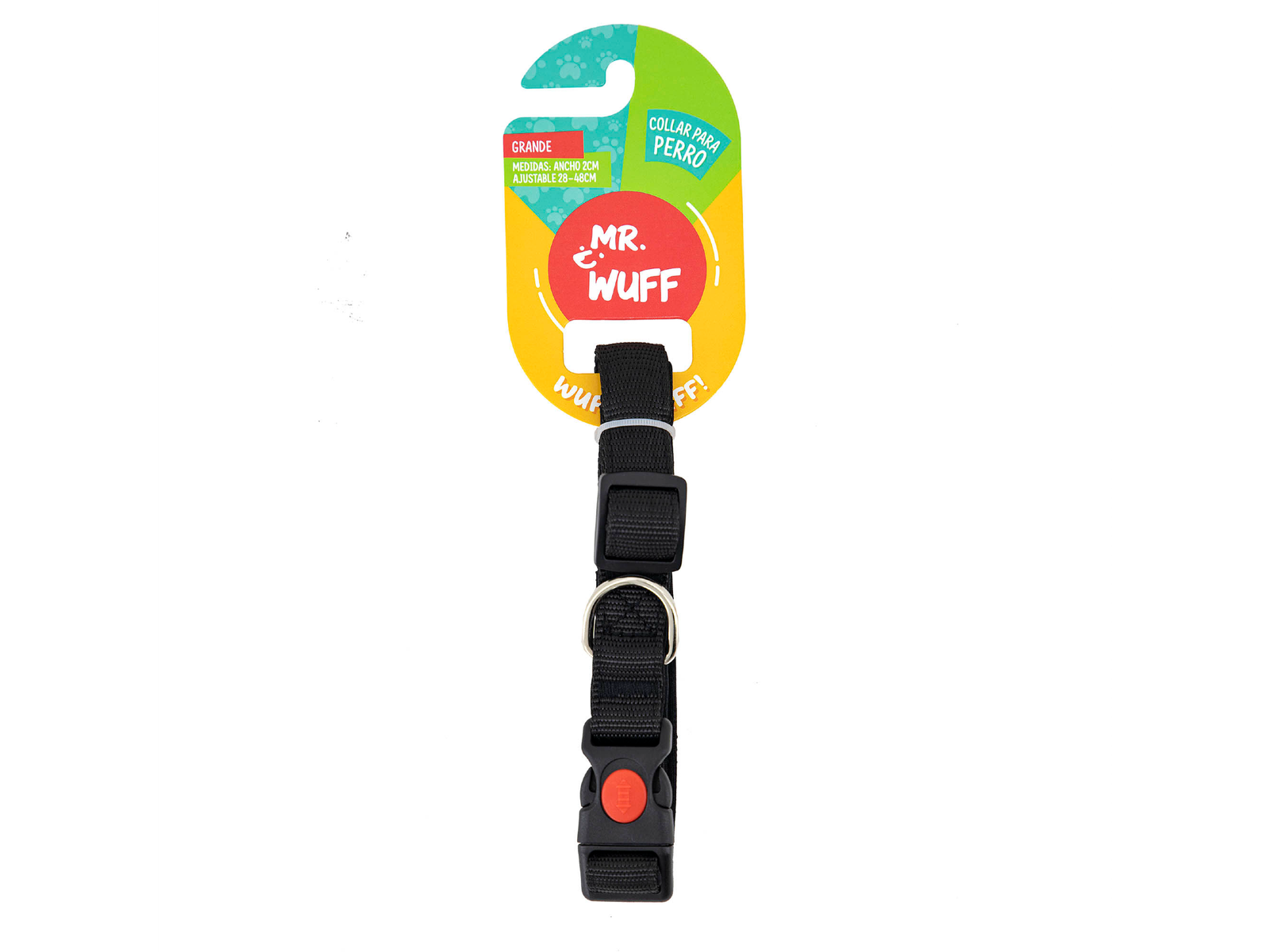 Mr. Wuff Collar Para Perro NEGRO EXTRA GRANDE
