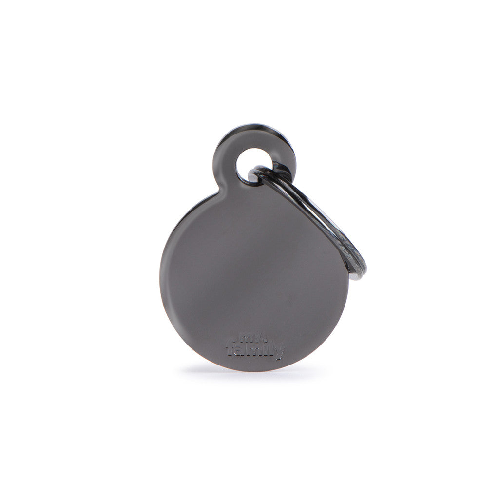 MyFamily Placa Basic Circulo Chico Gunmetal