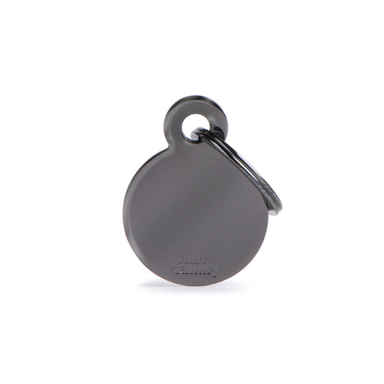 MyFamily Placa Basic Circulo Chico Gunmetal