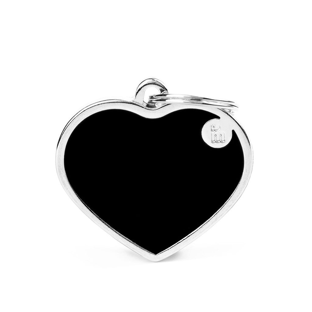 MyFamily Placa Basic Handmade Corazon Grande Negro