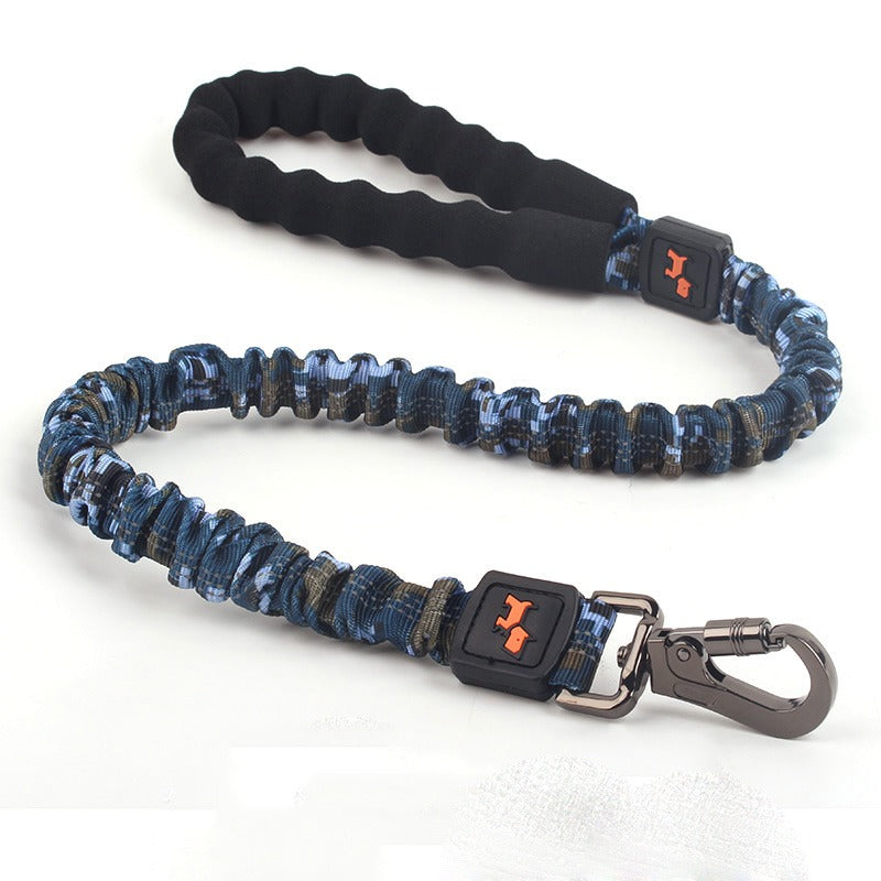 LiamPet Correa Elastica Zero Shock Camuflaje Azul