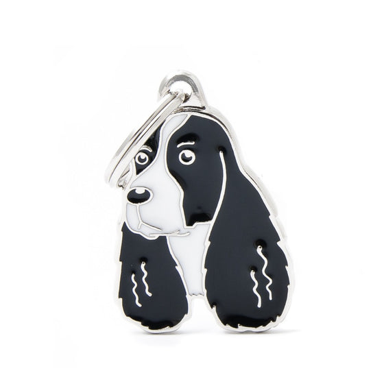 MyFamily Placa Friends Springer Spaniel Blanco y Negro