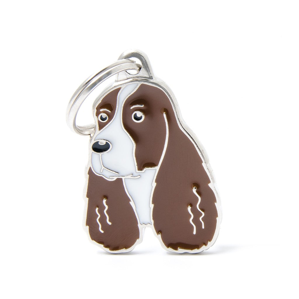 MyFamily Placa Friends Springer Spaniel Cafe y Blanco