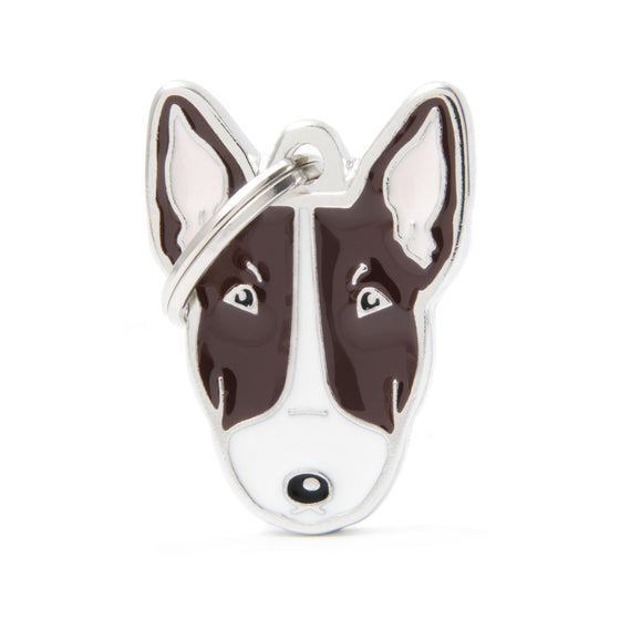MyFamily Placa Friends Bull Terrier Blanco y Cafe