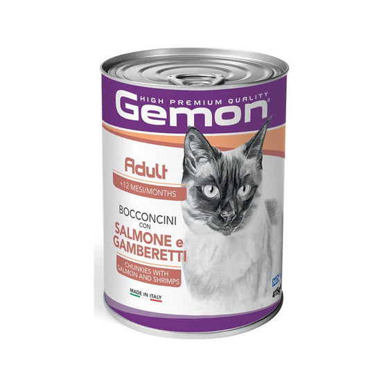 Gemon Bocconcini Gato Adulto Salmon y Camarones 415 g