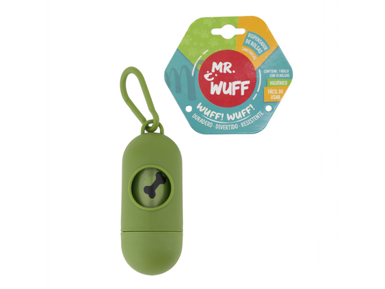 Mr. Wuff Estuche mas bolsa para heces para perro UNICO