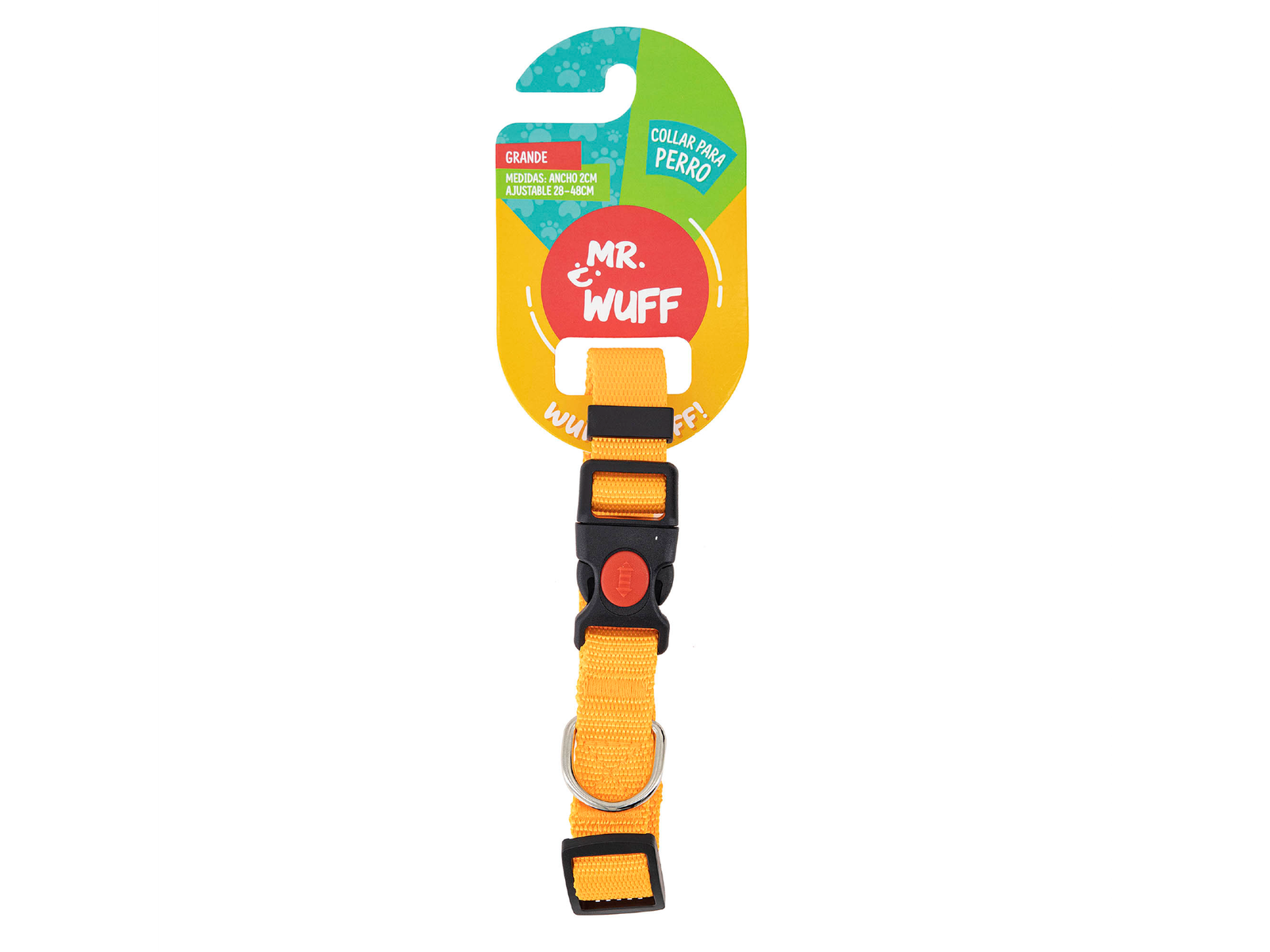 Mr. Wuff Collar Para Perro NARANJA EXTRA GRANDE