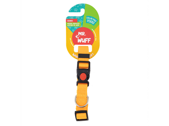 Mr. Wuff Collar Para Perro NARANJA EXTRA GRANDE