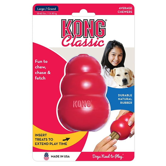 KONG Classic Grande juguete rellenable para masticar y buscar para perros promedio
