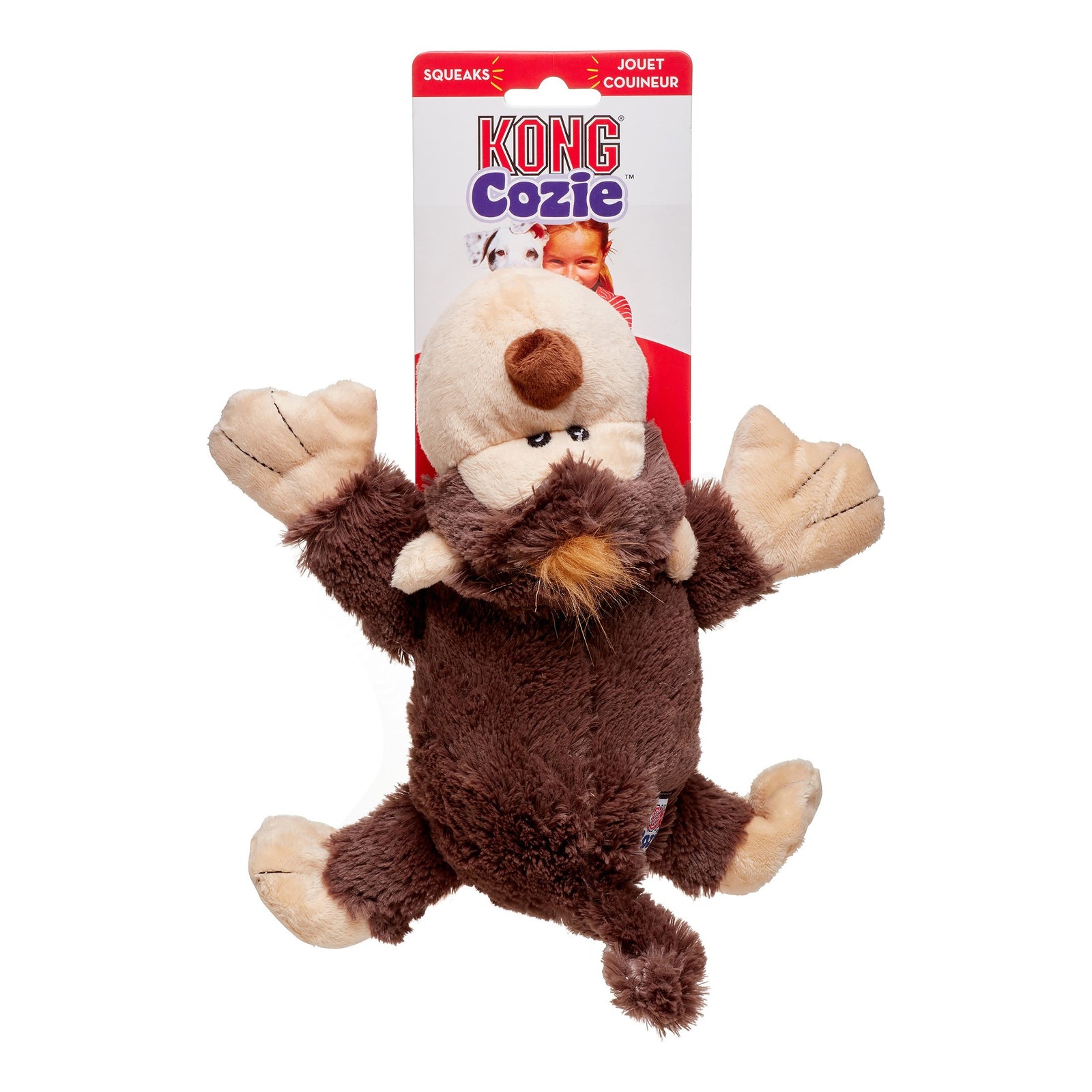 Peluche para perro KONG Cozie Marvin el Mono de color cafÃ© y beige