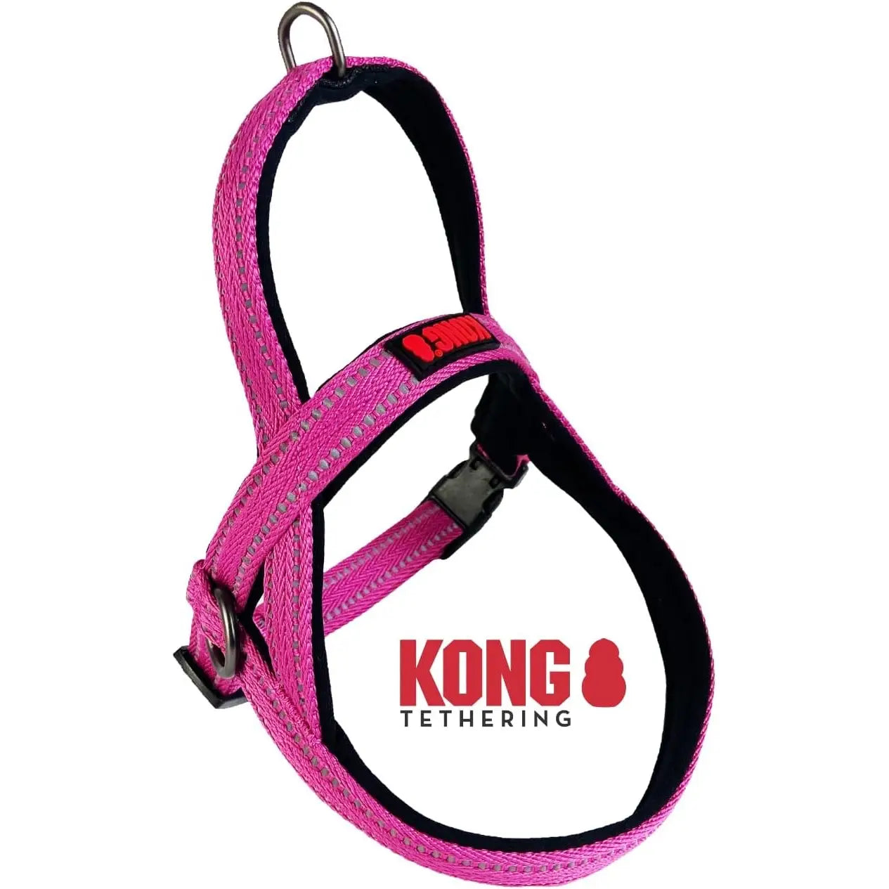 ArnÃ©s para perro KONG Tethering en color rosa con costuras reflectantes