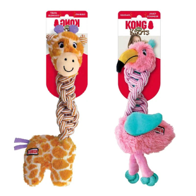 Juguetes para perro KONG Twists Knots con cuerpo de cuerda trenzada